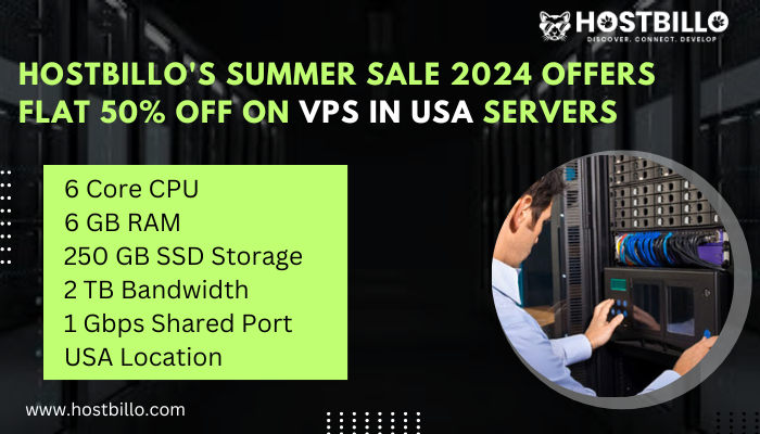 Hostbillo's Summer Sale 2024 offers flat 50% OFF on VPS in USA Servers