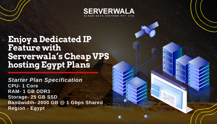 Enjoy a Dedicated IP Feature with Serverwala’s Cheap VPS hosting Egypt Plans